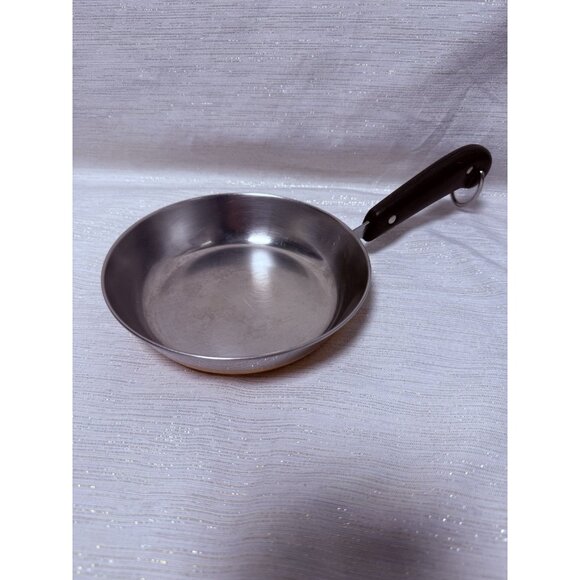 Vintage Revere Ware 1801 Copper Bottom 8" Skillet Frying Pan No lid 2363973 - Picture 2 of 7